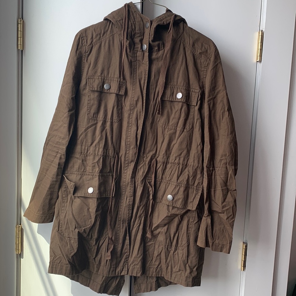 Brown Forever 21 Jacket with Hood